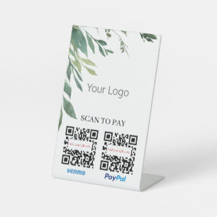 Expositor En L Revestimiento de color de agua QR Análisis de códi