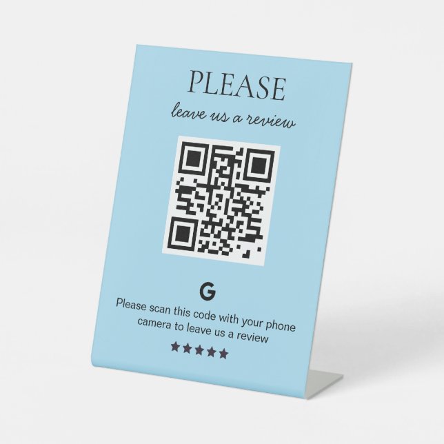 Expositor En L Revisión de código QR de negocio (Anverso)