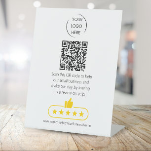 Expositor En L Revisión de código QR para pequeñas empresas YELP