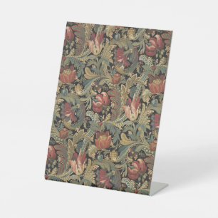 Expositor En L Rich Floral Tapestry Brocade Antiguo Clásico