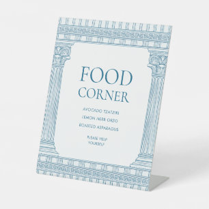 Expositor En L Rincón de comida con templo azul