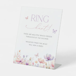 Expositor En L Ring Hunt Sign Bridal Shower Game Butterfly