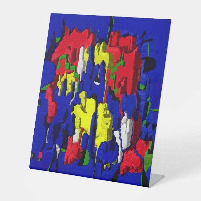 Expositor En L Risse im Blau, abstrakt (Anverso)