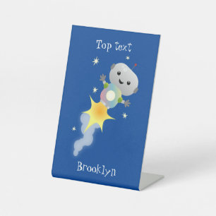 Expositor En L Robot lindo volando en el ilustracion del personal