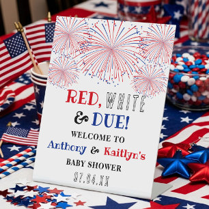 Expositor En L ¡Rojo, Blanco y a punto! Bienvenida a Baby Shower