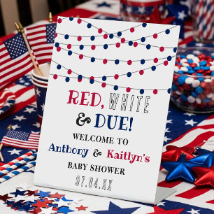 Expositor En L ¡Rojo, Blanco y a punto! Bienvenida a Baby Shower