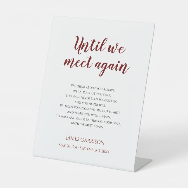 Expositor En L Rojo hasta que nos encontramos de nuevo conmemorac (Anverso)