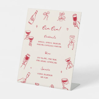 Expositor En L Rojo que es más Bridal Shower Cin Bar