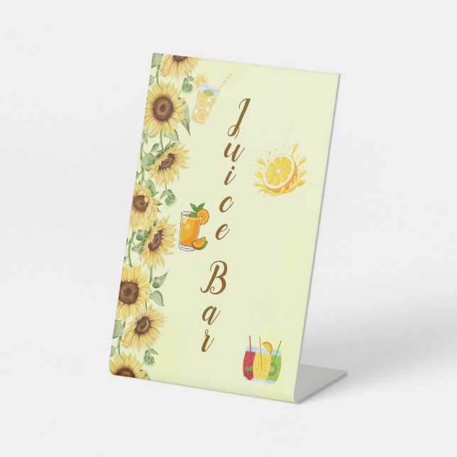 Expositor En L Romantic Sunflower Juice Bar Wedding Reception  (Anverso)
