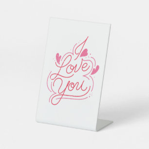 Expositor En L Romántico, te quiero con la tarjeta de felicitació