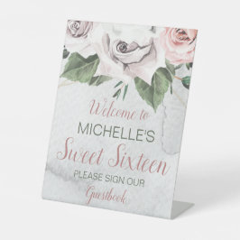 Expositor En L Rosa de Bouquet de época Dieciséis