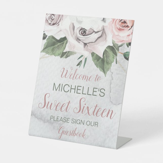 Expositor En L Rosa de Bouquet de época Dieciséis (Anverso)