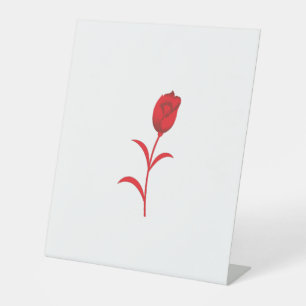 Expositor En L Rosa Madder, Lava Red, diseño floral