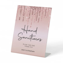 Rosa Purpurina de oro perfora Boda de la mano