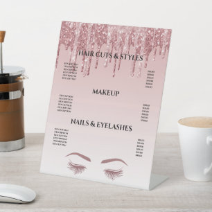 Expositor En L Rosa Purpurina de oro Rubor Hair Makeup Precio de 