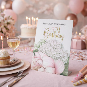 Expositor En L Rosa Rubor Peonía Floral 25 Cumpleaños