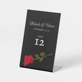 Expositor En L Rosa sangriento elegante Boda gótico negro