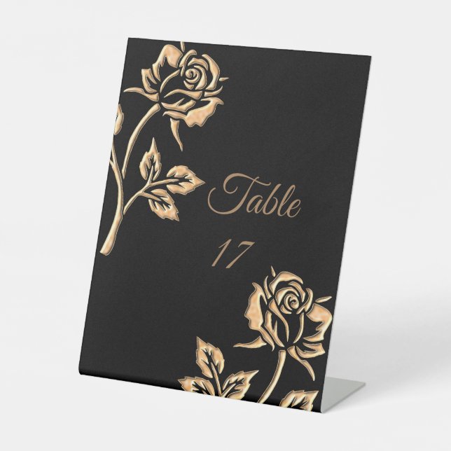 Expositor En L Rosa simple de oro (Anverso)