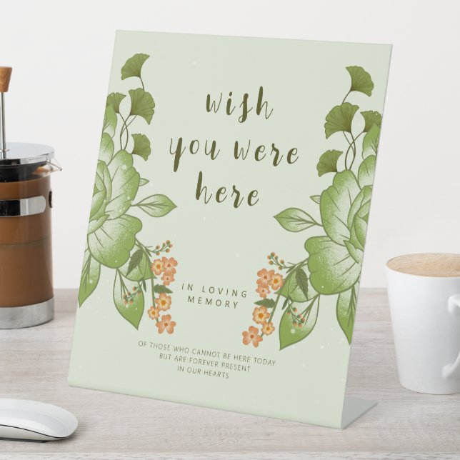 Expositor En L Rosa verde Boda floral (In Situ)