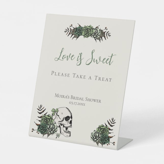 Expositor En L Rosas de cráneo de marfil Favoritos para la desped (Anverso)