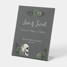 Expositor En L Rosas de cráneo negro ducha de matrimonio irlandes