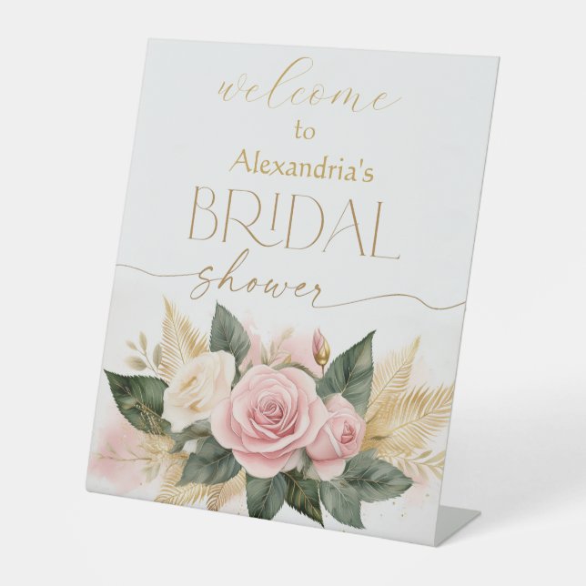 Expositor En L Rosas de ducha de novias de bienvenida personaliza (Anverso)
