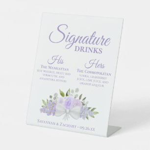 Expositor En L Rosas de lavanda y Bodas de flores para bebidas co