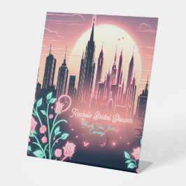 Expositor En L Rosas eléctricos Ducha nupcial futurista