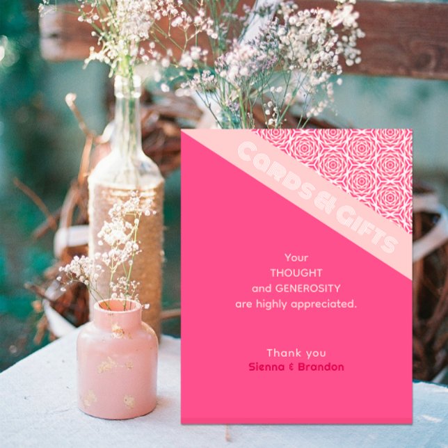 Expositor En L Rosas geométricos Tarjetas de matrimonio y regalos (Subido por el creador)