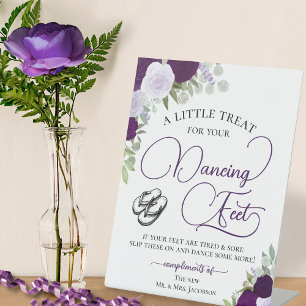 Expositor En L Rosas morados del Boho bailando Boda de los pies v