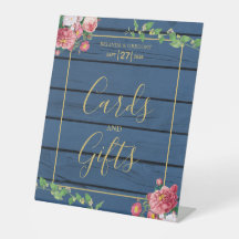 Rosas Vintage de Madera Azul y regalos de tarjetas