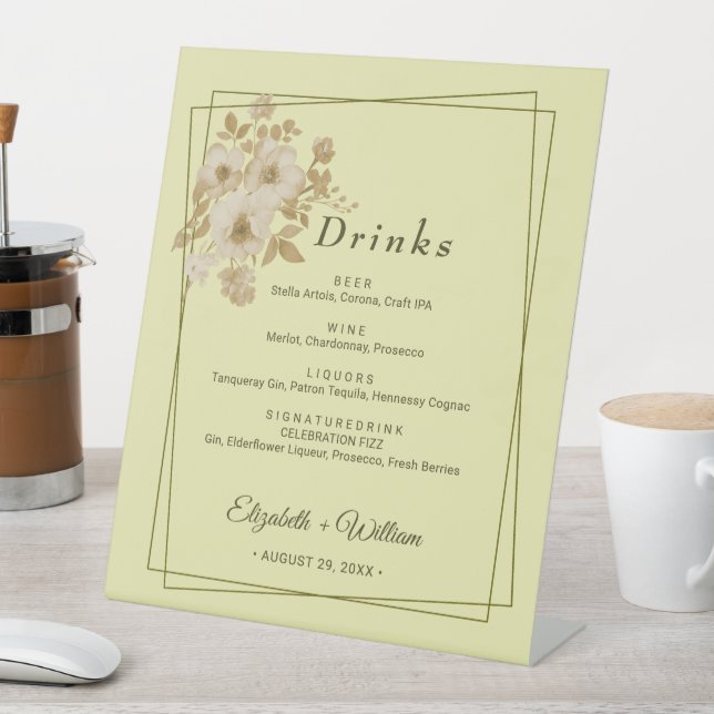 Expositor En L Rose Frame – Celestial Yellow Wedding (In Situ)