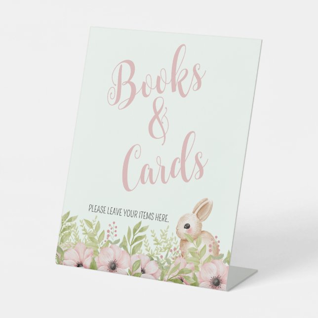 Expositor En L Rótulo Baby Shower Books & Cards (Anverso)