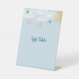 Expositor En L Rótulo Baby Shower gemelo de primavera