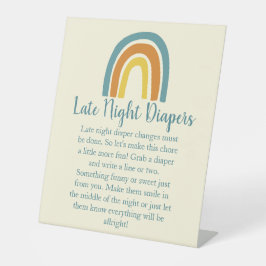 Expositor En L Rótulo Baby Shower para juegos