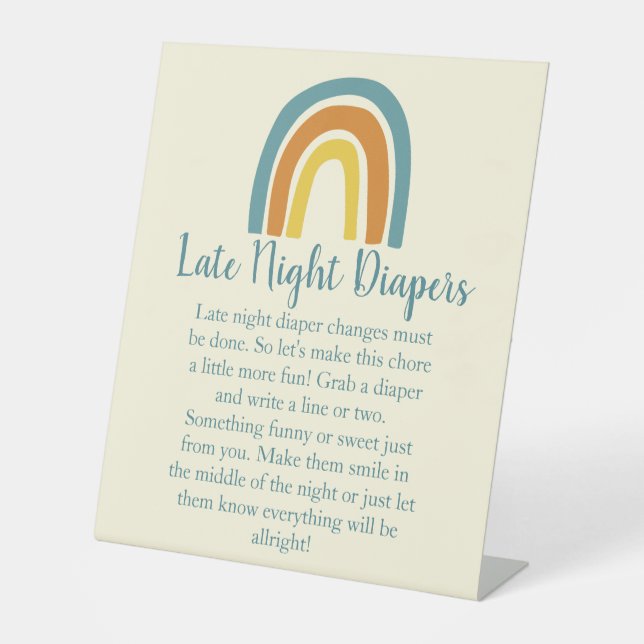 Expositor En L Rótulo Baby Shower para juegos (Anverso)