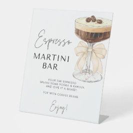 Expositor En L Rótulo bar Beige Bow Espresso Martini