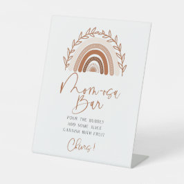 Expositor En L Rótulo bar Boho Rainbow Momosa, Rótulo de Earthy T