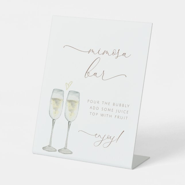 Expositor En L Rótulo bar Brunch and Bubbly Mimosa (Anverso)