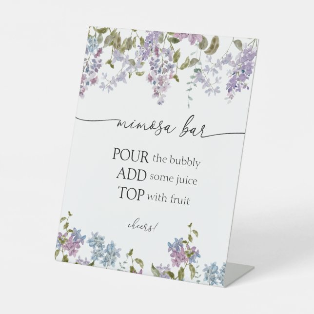 Expositor En L Rótulo bar Lavender y Lilacs Mimosa (Anverso)
