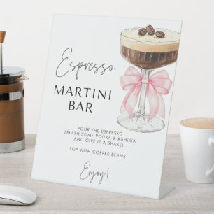 Expositor En L Rótulo bar Pink Bow Espresso Martini