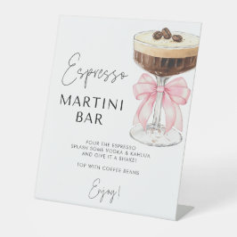 Expositor En L Rótulo bar Pink Bow Espresso Martini