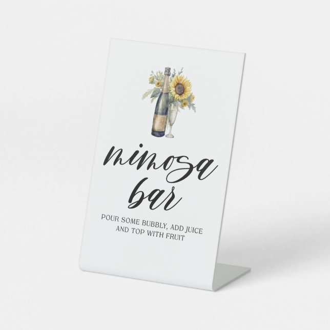 Expositor En L Rótulo Bar Sunflower & Champagne Mimosa (Anverso)