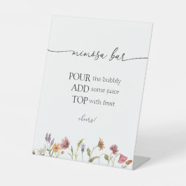 Expositor En L Rótulo Bar Wildflower Mimosa