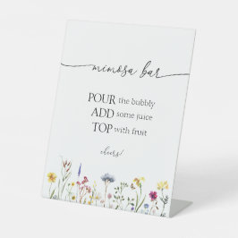 Expositor En L Rótulo Bar Wildflower Mimosa