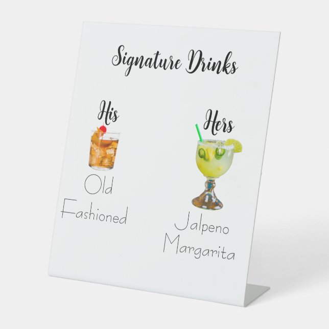 Expositor En L Rótulo boda Bar (Anverso)