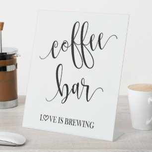 Expositor En L Rótulo Boda Pedestal de Coffee Bar