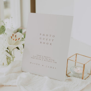 Expositor En L Rótulo Boda simple del libro de invitados fotográf