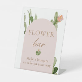 Expositor En L Rótulo Bohemio de la barra de flores del desierto