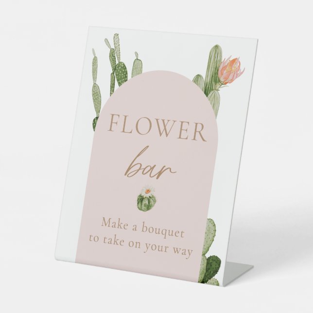 Expositor En L Rótulo Bohemio de la barra de flores del desierto (Anverso)